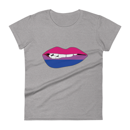 Biting Lips - Bisexual Flag Women's short sleeve t-shirt