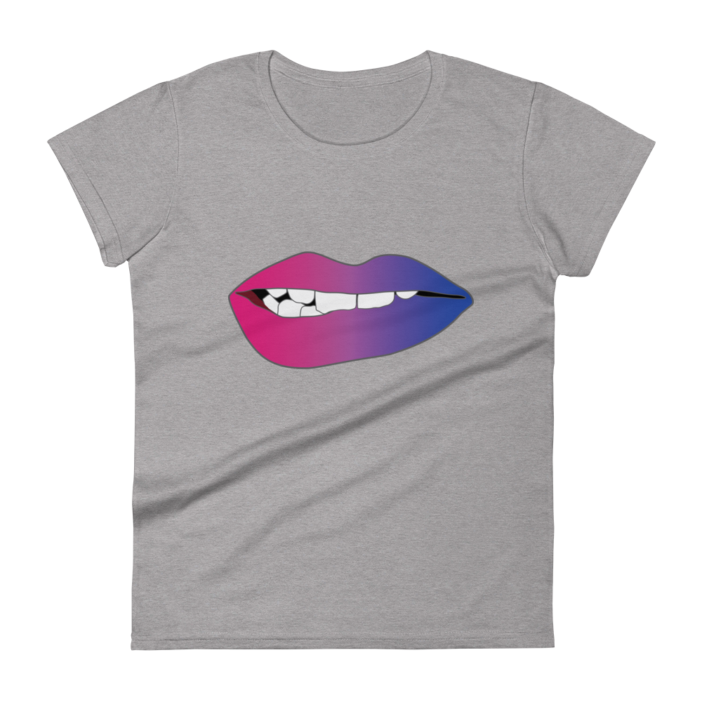 Biting Lips - Bisexual Pride - Gradient Women's short sleeve t-shirt