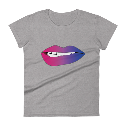 Biting Lips - Bisexual Pride - Gradient Women's short sleeve t-shirt