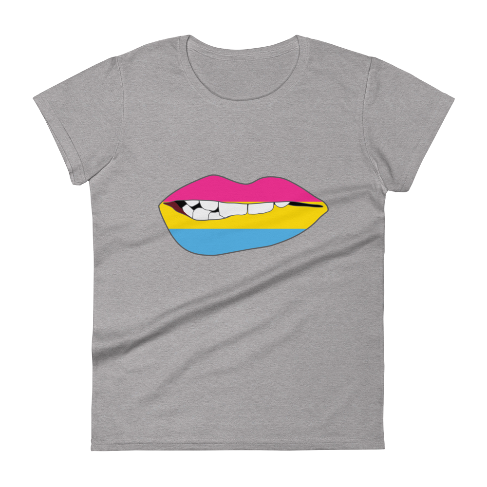 Biting Lips - Pansexual Flag Women's short sleeve t-shirt