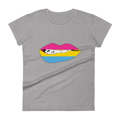 Biting Lips - Pansexual Flag Women's short sleeve t-shirt