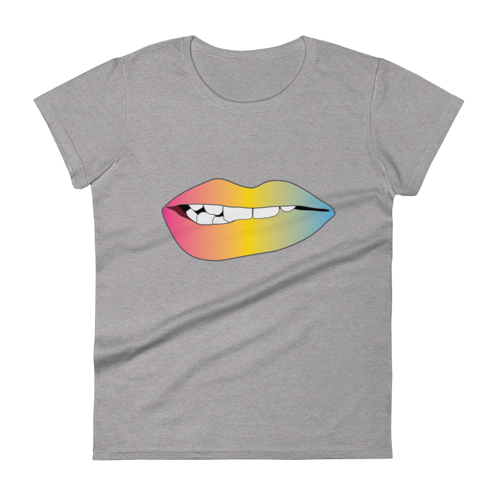 Biting Lips - Pansexual Pride - Gradient Women's short sleeve t-shirt