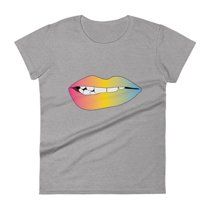 Biting Lips - Pansexual Pride - Gradient Women's short sleeve t-shirt