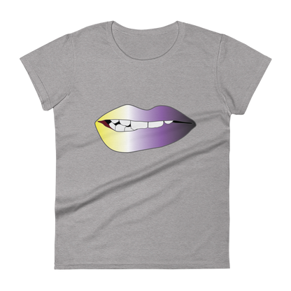 Biting Lips - Non-binary Pride - Gradient Women's short sleeve t-shirt