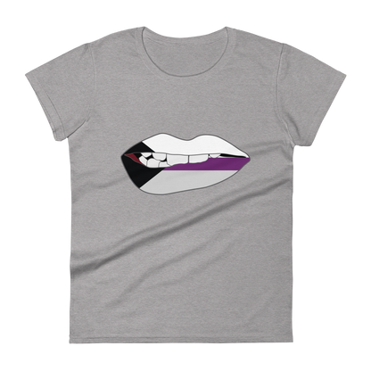 Biting Lips - Demisexual Flag Women's short sleeve t-shirt