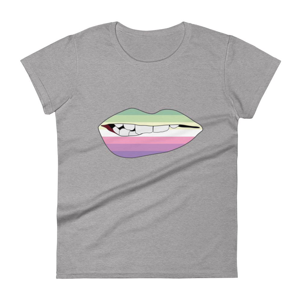 Biting Lips - Genderfae Flag Women's short sleeve t-shirt