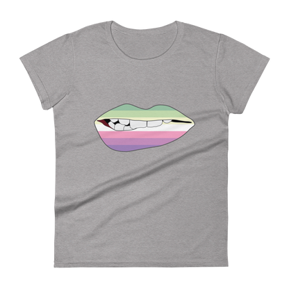 Biting Lips - Genderfae Flag Women's short sleeve t-shirt