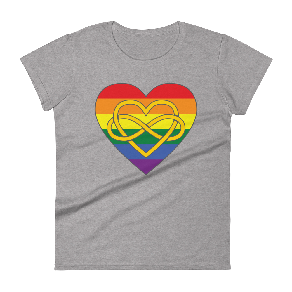 Polyamory Infinity Heart Rainbow Pride Women's short sleeve t-shirt