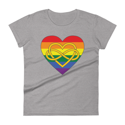 Polyamory Infinity Heart Rainbow Pride Women's short sleeve t-shirt