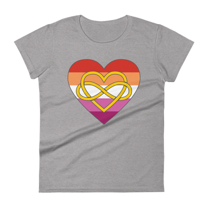 Polyamory Infinity Heart Lesbian Pride Women's short sleeve t-shirt