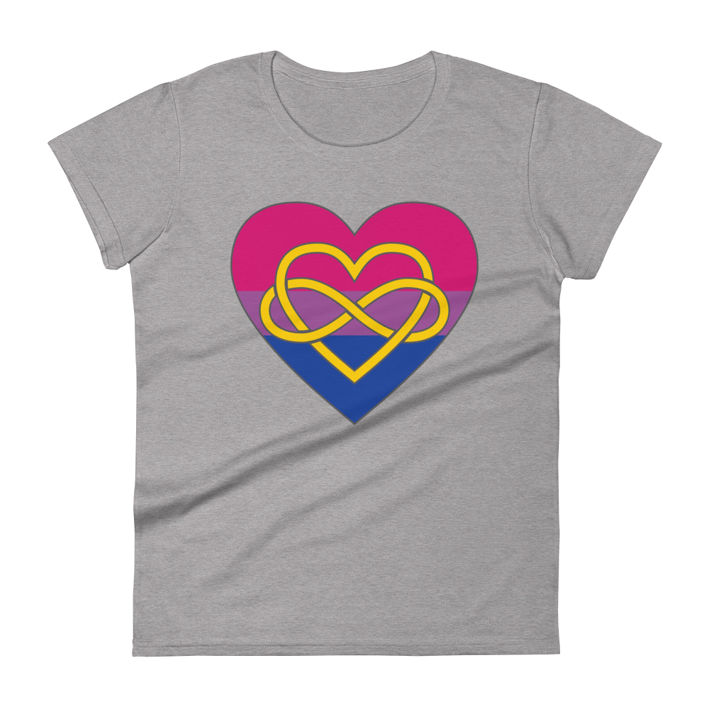 Polyamory Infinity Heart Bisexual Pride Women's short sleeve t-shirt