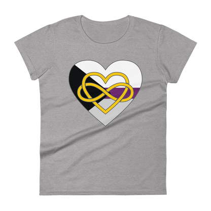 Polyamory Infinity Heart Demisexual Pride Women's short sleeve t-shirt