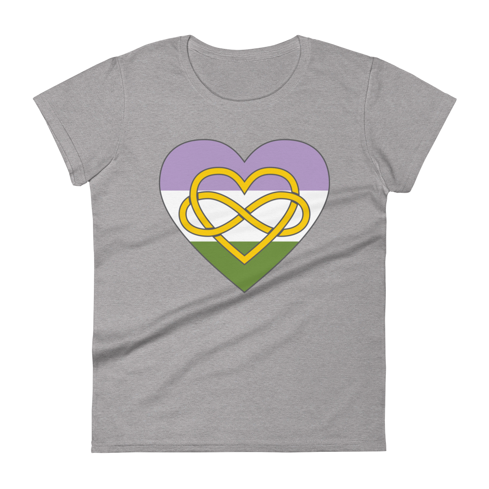 Polyamory Infinity Heart Genderqueer Pride Women's short sleeve t-shirt