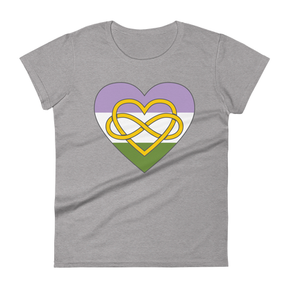 Polyamory Infinity Heart Genderqueer Pride Women's short sleeve t-shirt