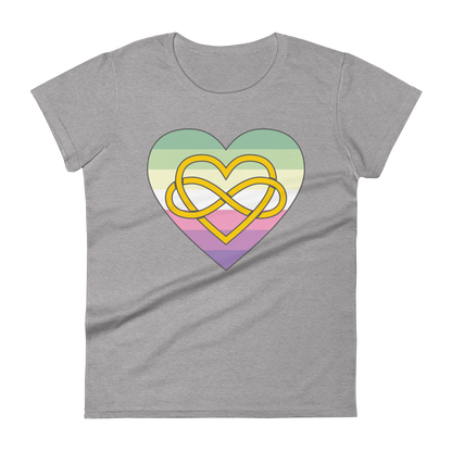 Polyamory Infinity Heart Genderfae Pride Women's short sleeve t-shirt