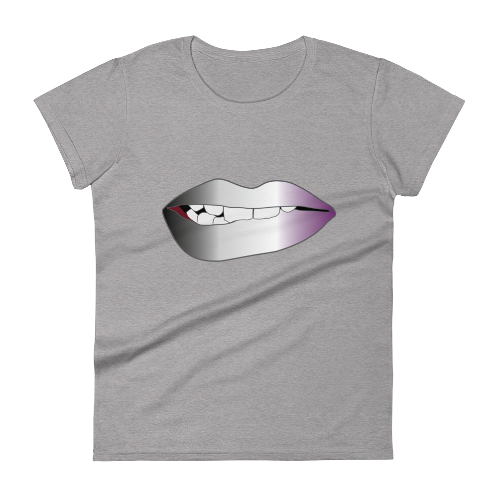 Biting Lips - Asexual/Demisexual Pride - Gradient Women's short sleeve t-shirt