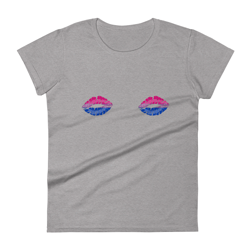 Bi Boob Kisses Women's short sleeve t-shirt