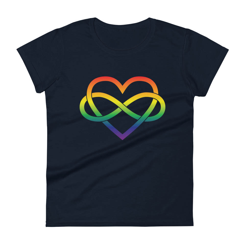 Polyamory Infinity Heart - Rainbow Women's short sleeve t-shirt