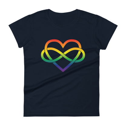 Polyamory Infinity Heart - Rainbow Women's short sleeve t-shirt