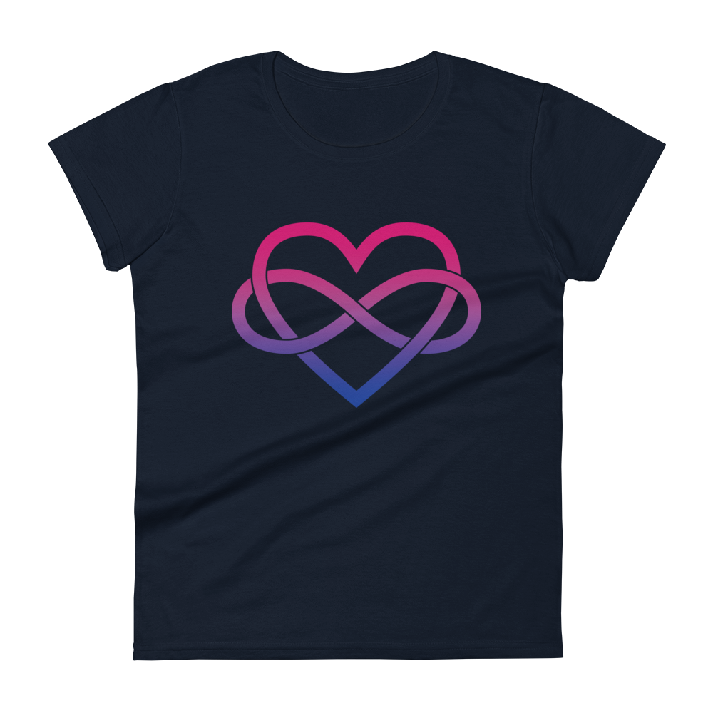 Polyamory Infinity Heart - Bisexual Women's short sleeve t-shirt