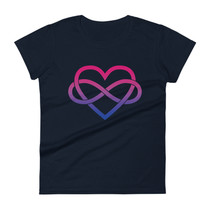 Polyamory Infinity Heart - Bisexual Women's short sleeve t-shirt