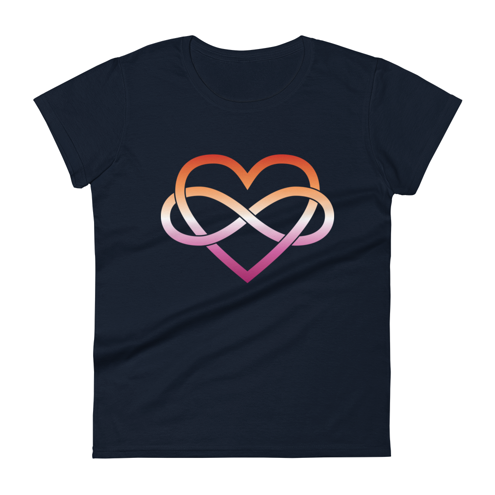 Polyamory Infinity Heart - Lesbian Women's short sleeve t-shirt