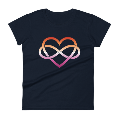 Polyamory Infinity Heart - Lesbian Women's short sleeve t-shirt