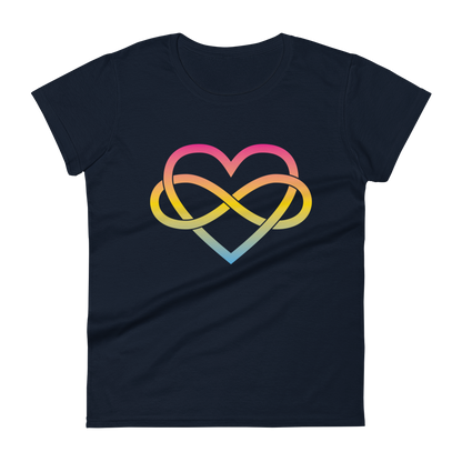 Polyamory Infinity Heart - Pansexual Women's short sleeve t-shirt