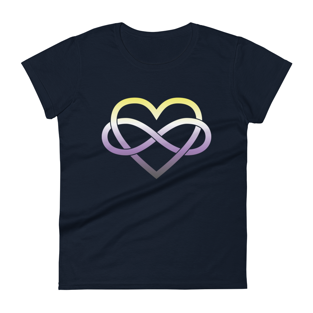 Polyamory Infinity Heart - Non-binary Women's short sleeve t-shirt