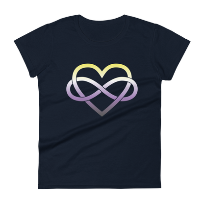 Polyamory Infinity Heart - Non-binary Women's short sleeve t-shirt