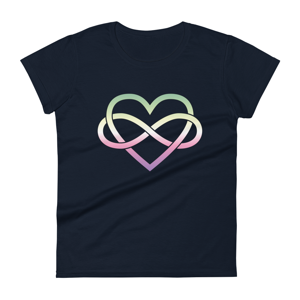 Polyamory Infinity Heart - Genderfae Women's short sleeve t-shirt