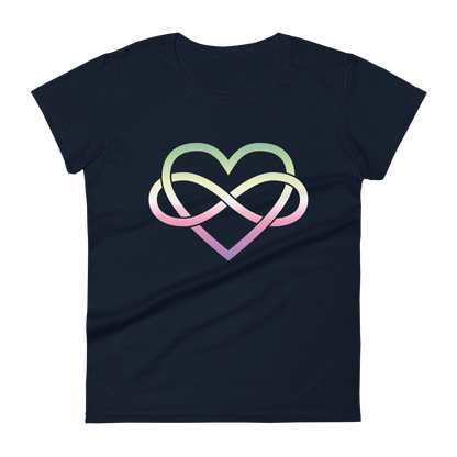 Polyamory Infinity Heart - Genderfae Women's short sleeve t-shirt