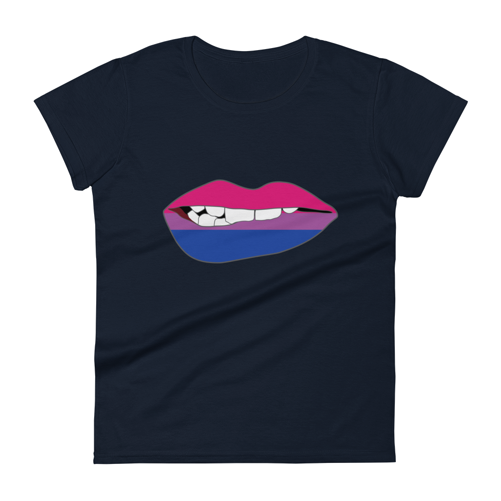 Biting Lips - Bisexual Flag Women's short sleeve t-shirt