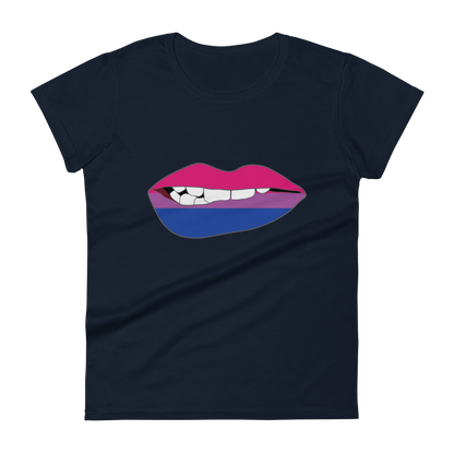 Biting Lips - Bisexual Flag Women's short sleeve t-shirt