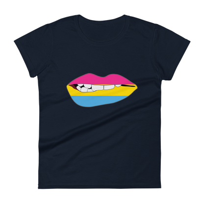 Biting Lips - Pansexual Flag Women's short sleeve t-shirt