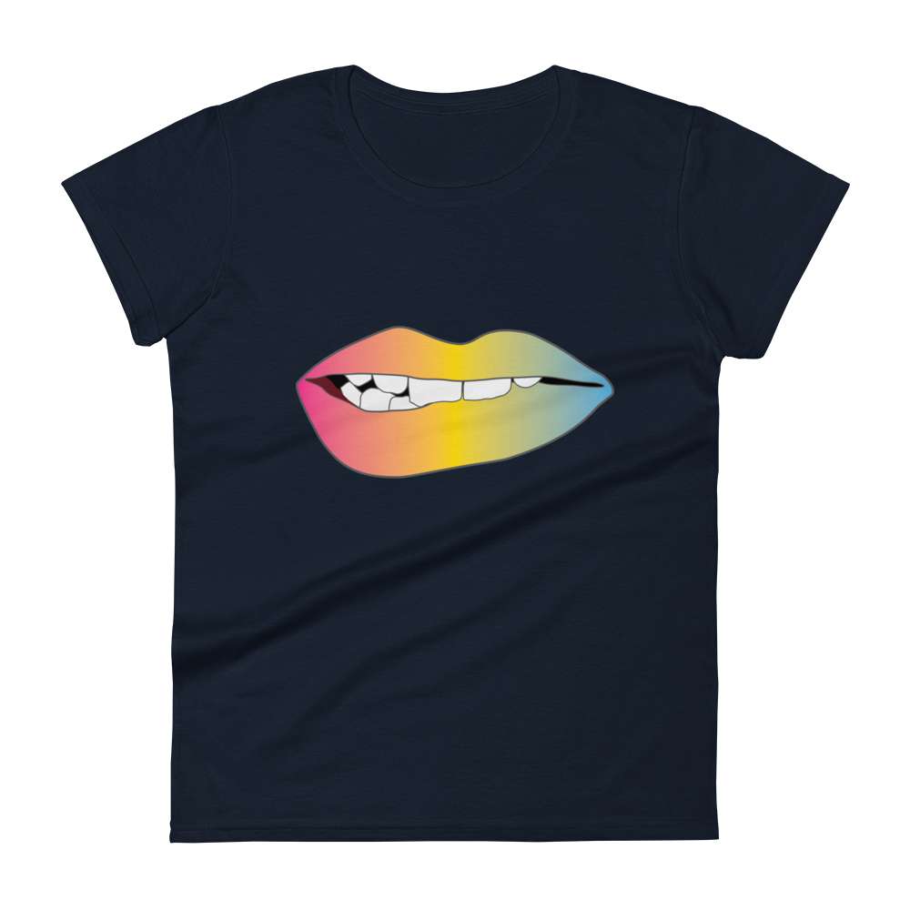 Biting Lips - Pansexual Pride - Gradient Women's short sleeve t-shirt