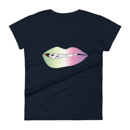 Biting Lips - Genderfae Pride - Gradient Women's short sleeve t-shirt