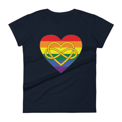 Polyamory Infinity Heart Rainbow Pride Women's short sleeve t-shirt