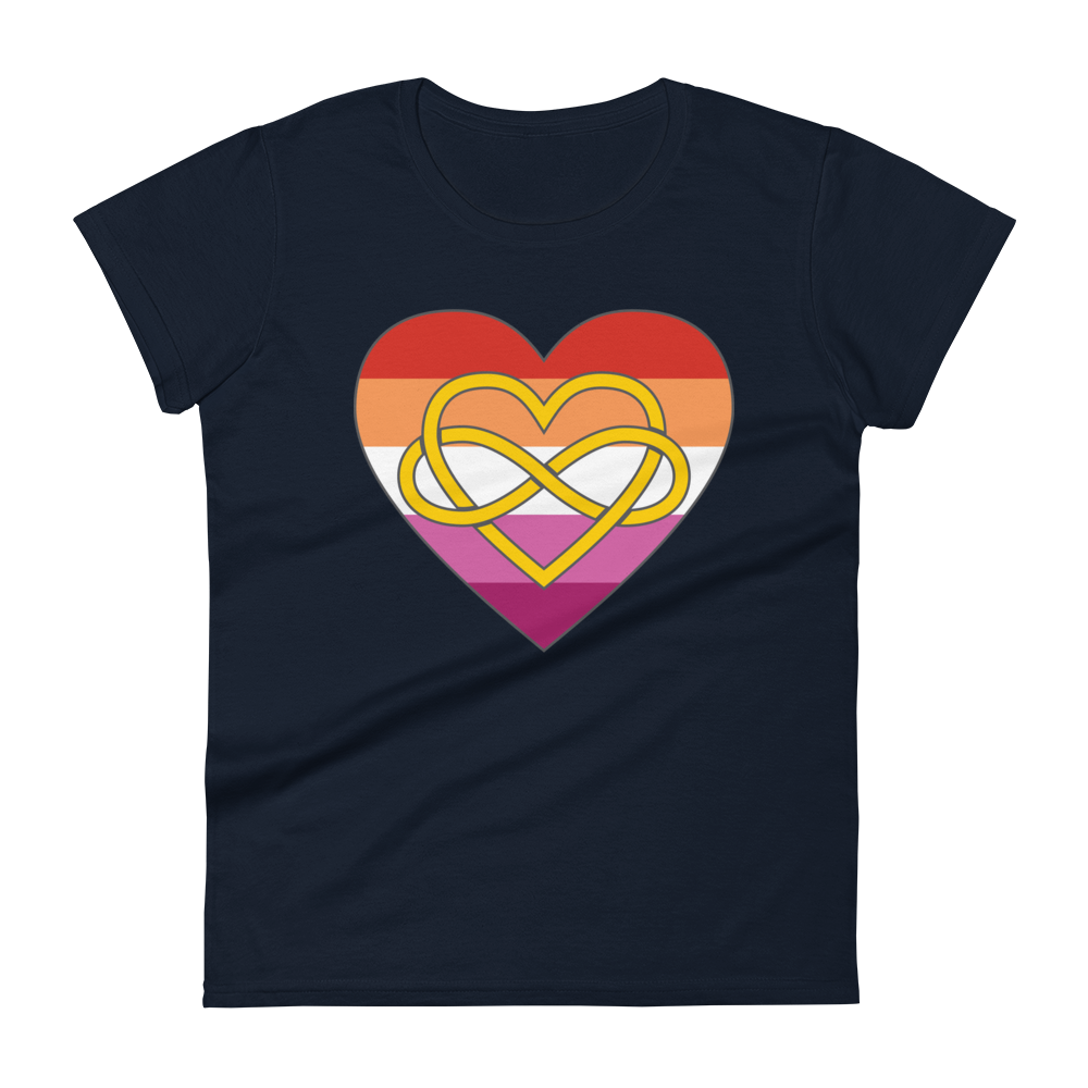 Polyamory Infinity Heart Lesbian Pride Women's short sleeve t-shirt