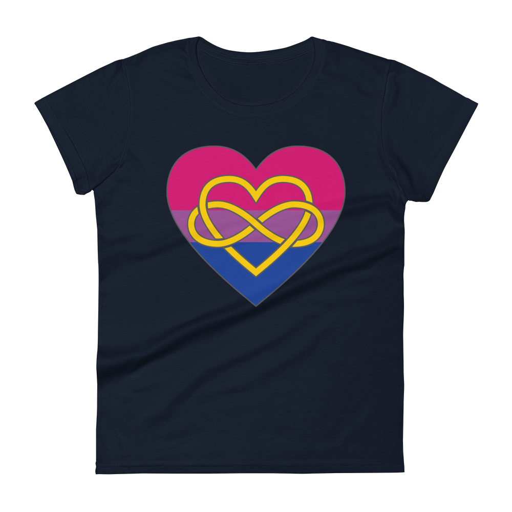 Polyamory Infinity Heart Bisexual Pride Women's short sleeve t-shirt