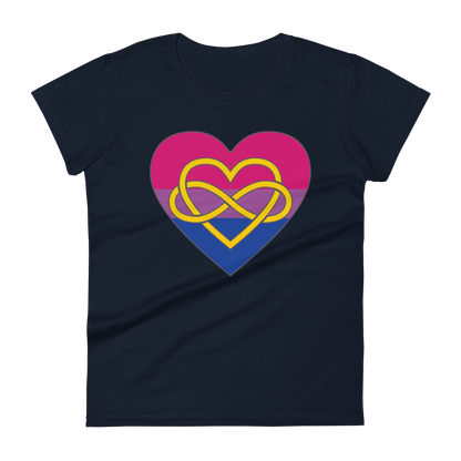 Polyamory Infinity Heart Bisexual Pride Women's short sleeve t-shirt