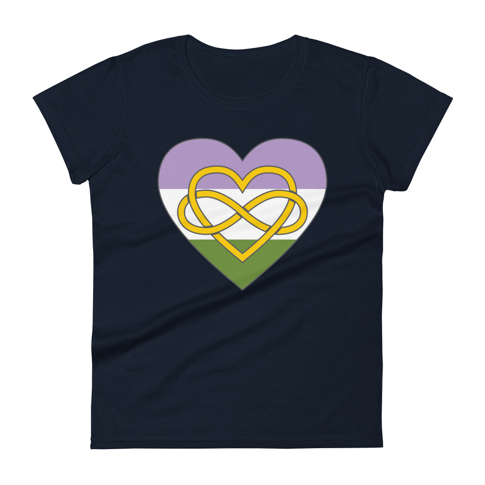 Polyamory Infinity Heart Genderqueer Pride Women's short sleeve t-shirt