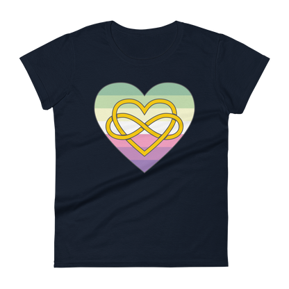 Polyamory Infinity Heart Genderfae Pride Women's short sleeve t-shirt