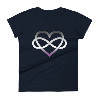 Polyamory Infinity Heart - Asexual/Demisexual Women's short sleeve t-shirt