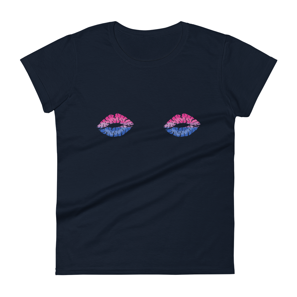 Bi Boob Kisses Women's short sleeve t-shirt