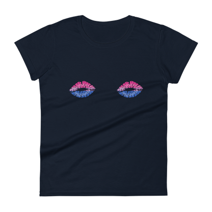 Bi Boob Kisses Women's short sleeve t-shirt