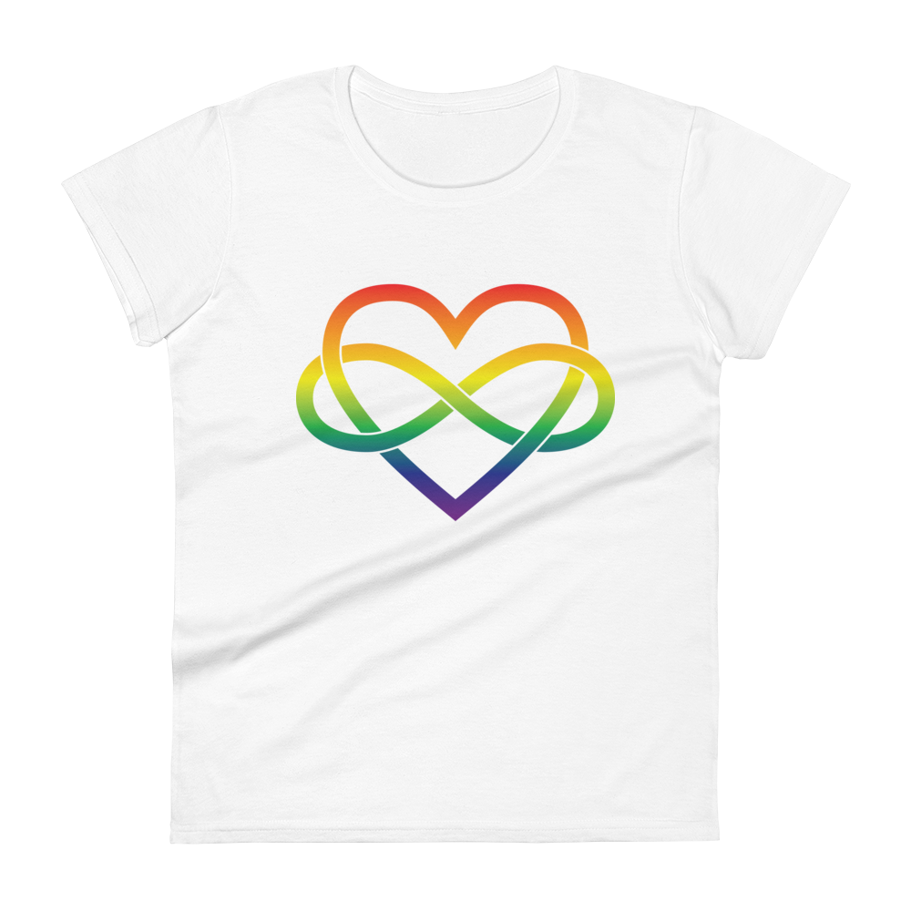 Polyamory Infinity Heart - Rainbow Women's short sleeve t-shirt