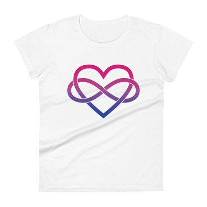 Polyamory Infinity Heart - Bisexual Women's short sleeve t-shirt