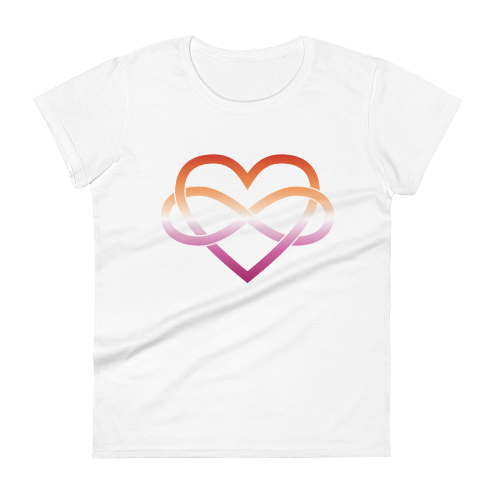 Polyamory Infinity Heart - Lesbian Women's short sleeve t-shirt