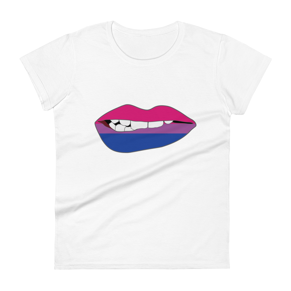 Biting Lips - Bisexual Flag Women's short sleeve t-shirt